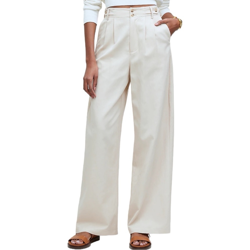 Madewell The Harlow Wide-Leg Pant size 8 in Harvest Moon Tan